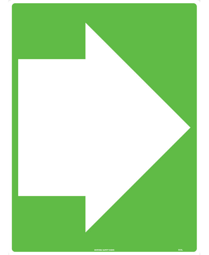 600x400mm - Corflute - Arrow - Uniform Safety Signs