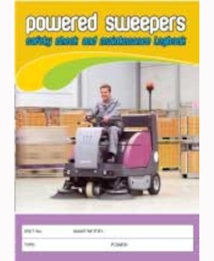 Sign Sweeper Log Book - Powered Sweeper - A5 Size - Uniform Safety Signs