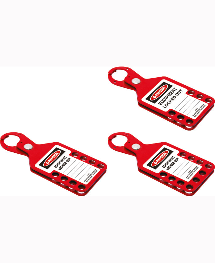 Large Lockout Hasp - Red - 6 Hole - Uniform Safety Signs
