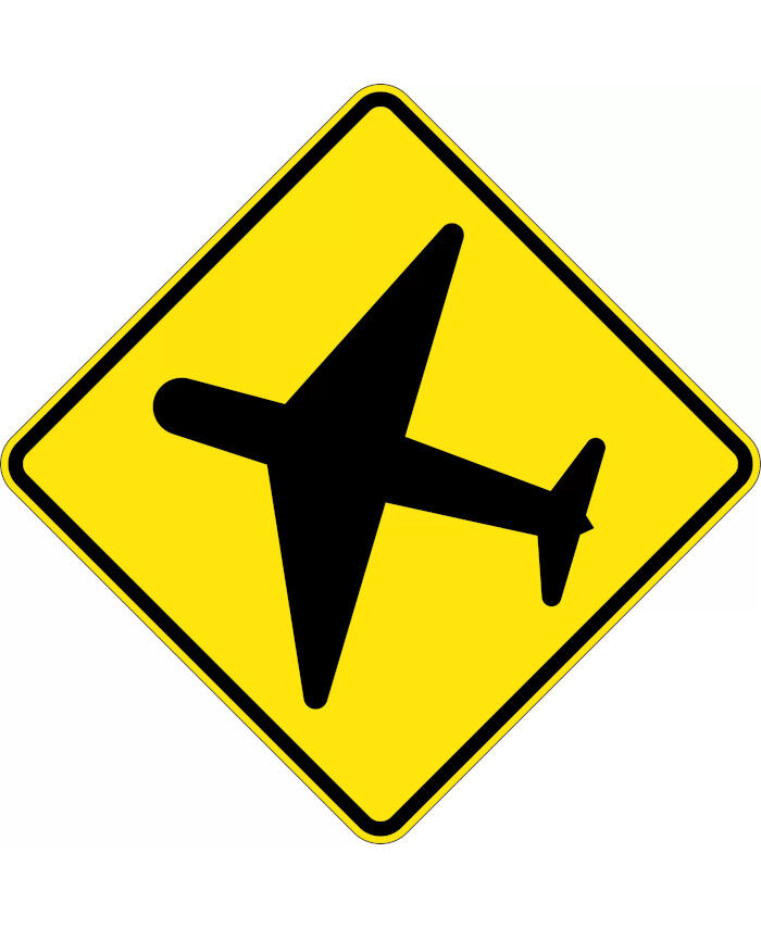600x600mm - Aluminium - Class 1 Reflective - Aircraft - Uniform Safety ...