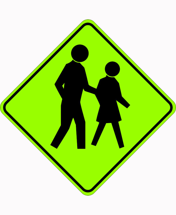 600x600mm - Aluminium - Class 1 - Pedestrian Symbol - Uniform Safety Signs