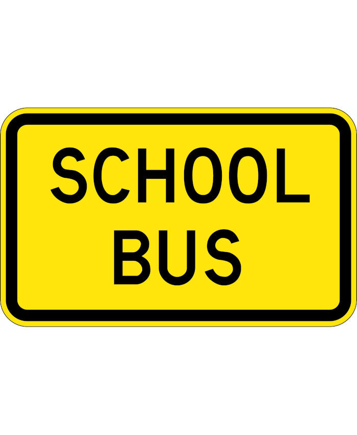 Bus Rider Sign Classroom 650x400mm - Aluminium - Class 1 Reflective - School Bus - Uniform ...