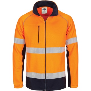 WORKWEAR, SAFETY & CORPORATE CLOTHING SPECIALISTS HIVIS 2 Tone full zip fleecy sweat shirt CSR R/Tape-Orange / Navy-3XL