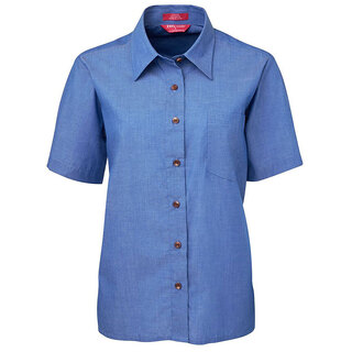 WORKWEAR, SAFETY & CORPORATE CLOTHING SPECIALISTS JB?? Ladies Original Short Sleeve Indigo Chambray Shirt