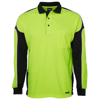 WORKWEAR, SAFETY & CORPORATE CLOTHING SPECIALISTS JB's HI VIS 4602.1 L/S ARM PANEL POLO