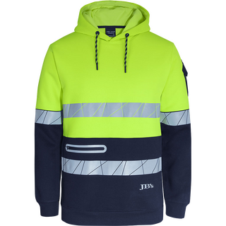 WORKWEAR, SAFETY & CORPORATE CLOTHING SPECIALISTS JB's 450G HV PULL OVER HOODIE WITH FRAG TAPE