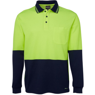 WORKWEAR, SAFETY & CORPORATE CLOTHING SPECIALISTS JB's HI VIS L/S COTTON BACK POLO