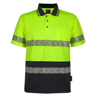 WORKWEAR, SAFETY & CORPORATE CLOTHING SPECIALISTS JB's HV S/S SEGMENTED TAPE POLO