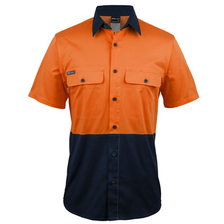 WORKWEAR, SAFETY & CORPORATE CLOTHING SPECIALISTS JB's HV S/S STRETCH WORK SHIRT