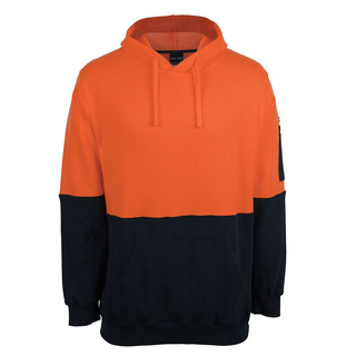 WORKWEAR, SAFETY & CORPORATE CLOTHING SPECIALISTS JB's HV 310 COTTON PULL OVER FLEECE HOODIE