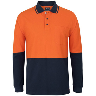 WORKWEAR, SAFETY & CORPORATE CLOTHING SPECIALISTS JB's HV L/S COTTON PIQUE TRAD POLO