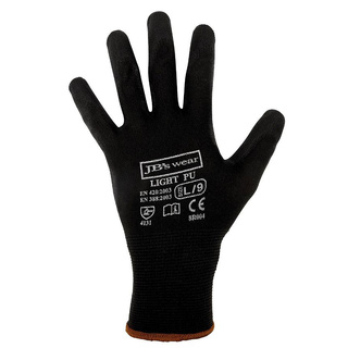WORKWEAR, SAFETY & CORPORATE CLOTHING SPECIALISTS JB's Black Light PU Glove (12 Pack)