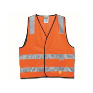 WORKWEAR, SAFETY & CORPORATE CLOTHING SPECIALISTS Hi-vis Orange Safety Vest - day/night use