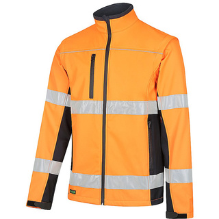 WORKWEAR, SAFETY & CORPORATE CLOTHING SPECIALISTS DISCONTINUED - Hi-Vis Soft Shell 2 in 1 Biomotion Taped Jacket