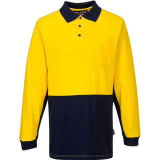 WORKWEAR, SAFETY & CORPORATE CLOTHING SPECIALISTS Long Sleeve Cotton Pique Polo