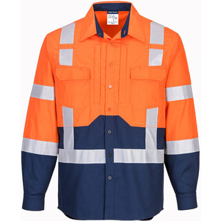 WORKWEAR, SAFETY & CORPORATE CLOTHING SPECIALISTS Hi-Vis Stretch Long Sleeve Shirt