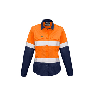 WORKWEAR, SAFETY & CORPORATE CLOTHING SPECIALISTS Womens Rugged Cooling Hi Vis Taped L/S Shirt