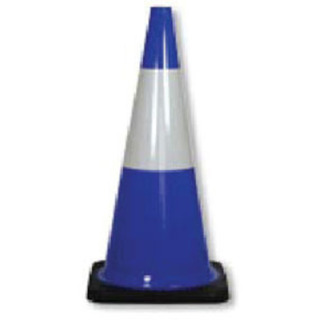 WORKWEAR, SAFETY & CORPORATE CLOTHING SPECIALISTS 700mm - Cl.1 Reflective - Traffic Cones - Fluorescent Blue