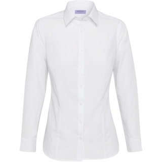 WORKWEAR, SAFETY & CORPORATE CLOTHING SPECIALISTS AWLE101 Ladies Shirt - Long Sleeve - Solid Dyed Poplin