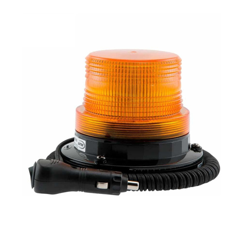WORKWEAR, SAFETY & CORPORATE CLOTHING SPECIALISTS Small 4 LED Beacon Amber Magnetic Base 12-24V