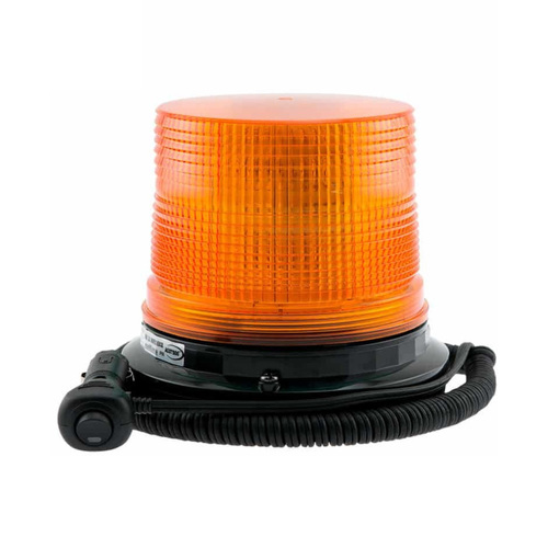 WORKWEAR, SAFETY & CORPORATE CLOTHING SPECIALISTS - Large LED Beacon Amber Magnetic Base 12-24V