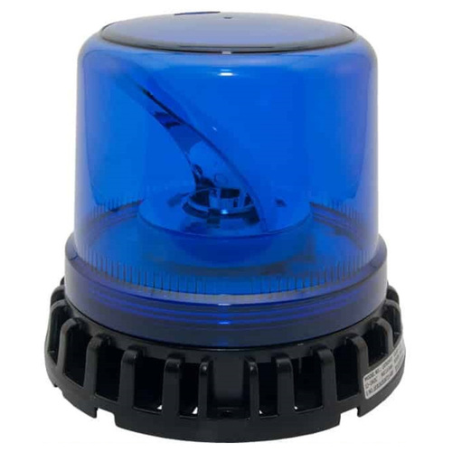 WORKWEAR, SAFETY & CORPORATE CLOTHING SPECIALISTS Titan Blue Lens Clear LED Rotating Beacon 12-24V Hardwire