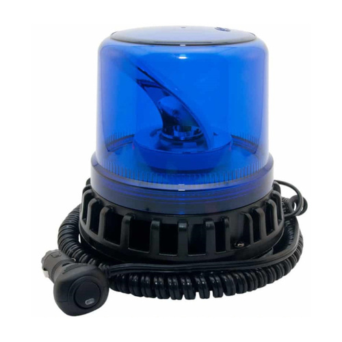 WORKWEAR, SAFETY & CORPORATE CLOTHING SPECIALISTS Titan Blue Lens Clear LED Rotating Beacon 12-24V Mag Base