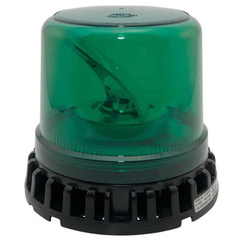 WORKWEAR, SAFETY & CORPORATE CLOTHING SPECIALISTS Titan Green Lens Clear LED Rotating Beacon 12-24V Hardwire
