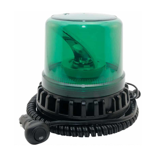 WORKWEAR, SAFETY & CORPORATE CLOTHING SPECIALISTS Titan Green Lens Clear LED Rotating Beacon 12-24V Mag Base