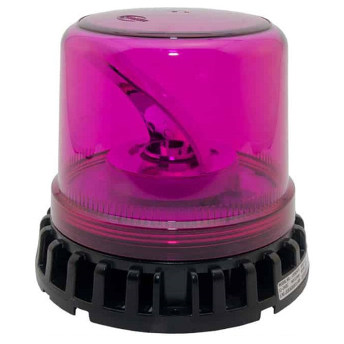 WORKWEAR, SAFETY & CORPORATE CLOTHING SPECIALISTS Titan Magenta Lens Clear LED Rotating Beacon 12-24V Hardwire