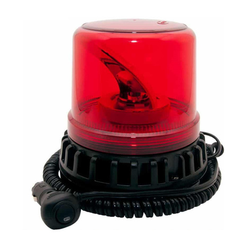 WORKWEAR, SAFETY & CORPORATE CLOTHING SPECIALISTS Titan Red Lens/Clear LED Rotating Beacon 12-24V Magnetic Base