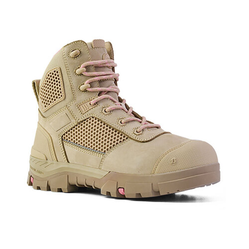 WORKWEAR, SAFETY & CORPORATE CLOTHING SPECIALISTS - AVENGER SAND LADIES SAFETY ZIP SIDED BOOT