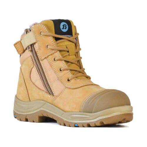 WORKWEAR, SAFETY & CORPORATE CLOTHING SPECIALISTS - Dakota - Ladies Wheat Nubuck Zip / Lace Safety Boot