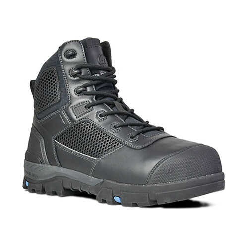 WORKWEAR, SAFETY & CORPORATE CLOTHING SPECIALISTS - AVENGER BLACK SAFETY ZIP SIDED BOOT