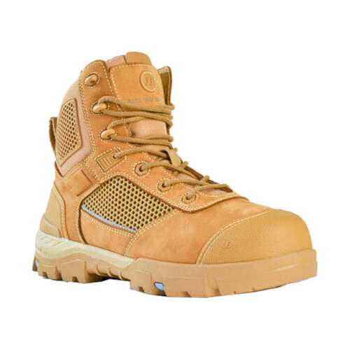 WORKWEAR, SAFETY & CORPORATE CLOTHING SPECIALISTS - Avenger - Super Boot Wheat Nubuck Zip / Lace Safety Boot