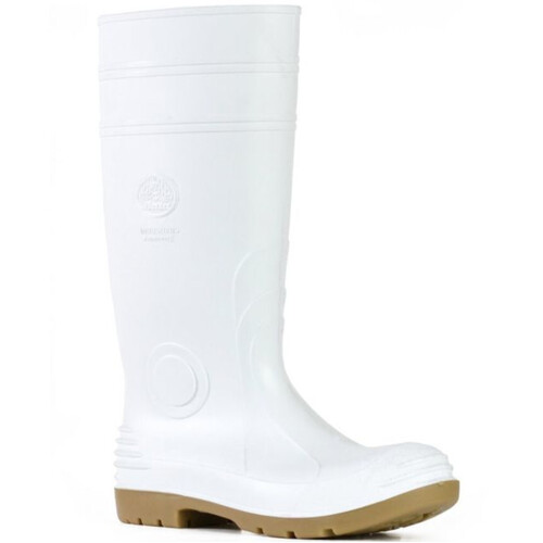 WORKWEAR, SAFETY & CORPORATE CLOTHING SPECIALISTS Jobmaster 2 Gumboots - White / Gristle PVC 400mm Non Safety Gumboot