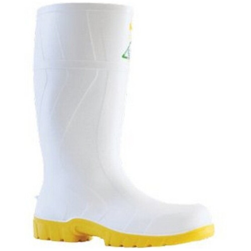 WORKWEAR, SAFETY & CORPORATE CLOTHING SPECIALISTS - Safemate - White PVC 300mm Non Safety Gumboot