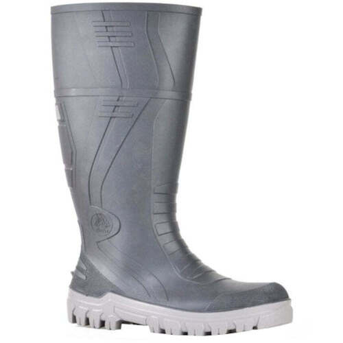 WORKWEAR, SAFETY & CORPORATE CLOTHING SPECIALISTS - Jobmaster 3 Gumboots - Grey 400mm PVC 400mm Safety Toe / Midsole Gumboot