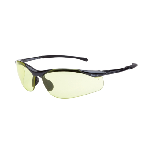 WORKWEAR, SAFETY & CORPORATE CLOTHING SPECIALISTS - CONTOUR Dark Gun Frame PLATINUM AS/AF Amber Lens - Spectacles