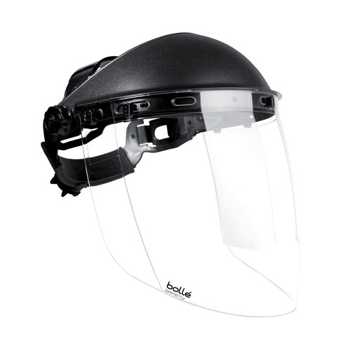 WORKWEAR, SAFETY & CORPORATE CLOTHING SPECIALISTS - SPHERE Complete Face Shield - With Head Gear & Visor