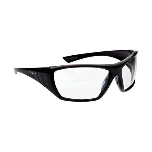 WORKWEAR, SAFETY & CORPORATE CLOTHING SPECIALISTS - HUSTLER Gloss Black Frame AS/AF Clear Lens - Spectacles