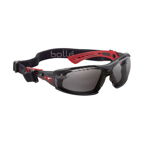 WORKWEAR, SAFETY & CORPORATE CLOTHING SPECIALISTS RUSH+ SEAL PLATINUM AS/AF Smoke Lens - Assembled with Gasket & Strap - Spectacles