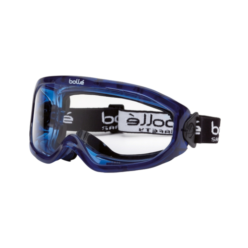 WORKWEAR, SAFETY & CORPORATE CLOTHING SPECIALISTS - BLAST Blue PVC Frame AS/AF Clear Lens - Indirect Vents Top/Bottom - With Foam - Goggles