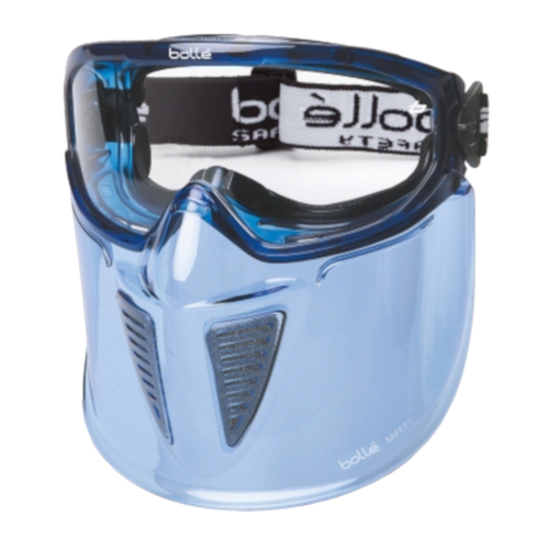 WORKWEAR, SAFETY & CORPORATE CLOTHING SPECIALISTS - BLAST Blue PVC Frame AS/AF Clear Lens - Indirect Vents Top/Bottom - With Foam & Mouth Guard - Goggles