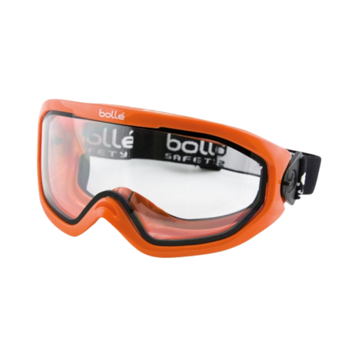 WORKWEAR, SAFETY & CORPORATE CLOTHING SPECIALISTS BLAST DUO Orange PVC Frame AS/AF Clear Lens - Top Vent Closed - With Foam - Goggles