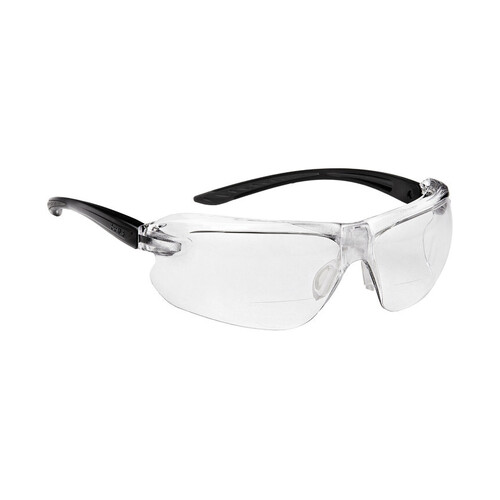 WORKWEAR, SAFETY & CORPORATE CLOTHING SPECIALISTS IRI-s DIOPTER Black/Grey Temple AS/AF Clear Lens +1.5 - Spectacles