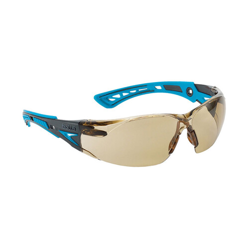 WORKWEAR, SAFETY & CORPORATE CLOTHING SPECIALISTS - DISCONTINUED - RUSH+ SMALL Black / Blue Temples PLATINUM AS/AF Twilight Lens