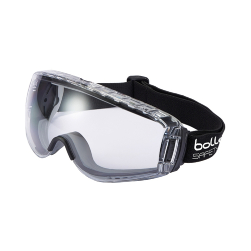 WORKWEAR, SAFETY & CORPORATE CLOTHING SPECIALISTS - PILOT 2 PP/TPR Frame PLATINUM AS/AF Clear Lens - Indirect Vented - Goggles