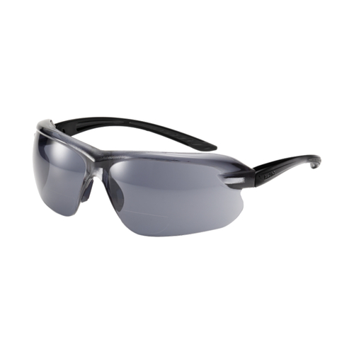 WORKWEAR, SAFETY & CORPORATE CLOTHING SPECIALISTS IRI-s DIOPTER Black/Grey Temple AS/AF Smoke Lens +2.0 - Spectacles