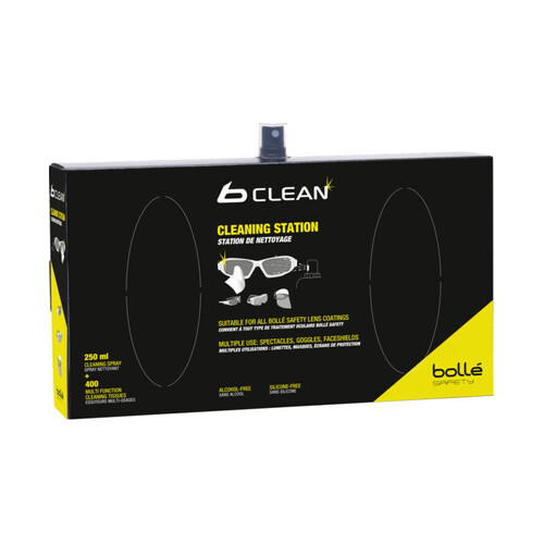 WORKWEAR, SAFETY & CORPORATE CLOTHING SPECIALISTS B-Clean New B410 Cardboard Wall Dispenser - With 400 Cleaning Tissues & 250ml Lens Cleaner Spray